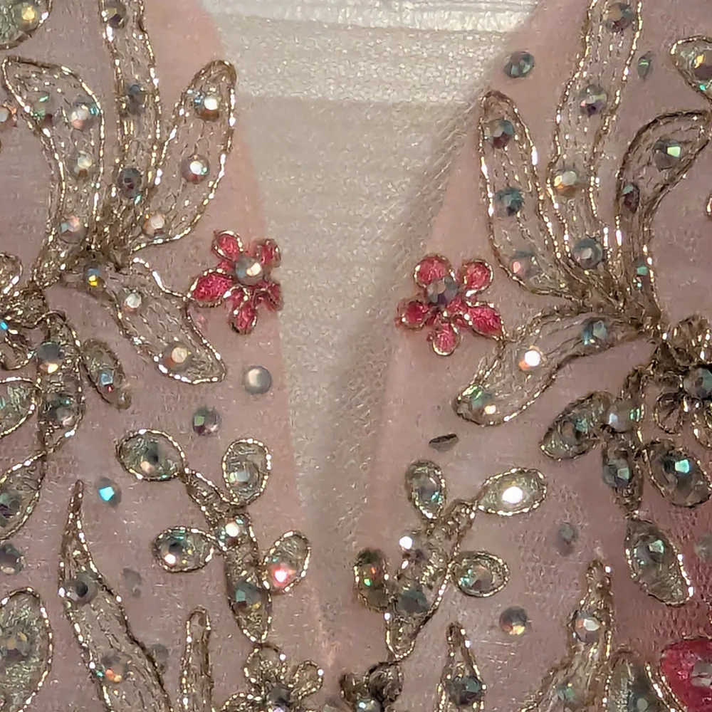 Jovani Elegant Pink Chiffon Dress - Picture 10 of 16